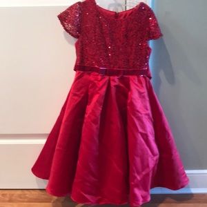 Red dress, girls size 7